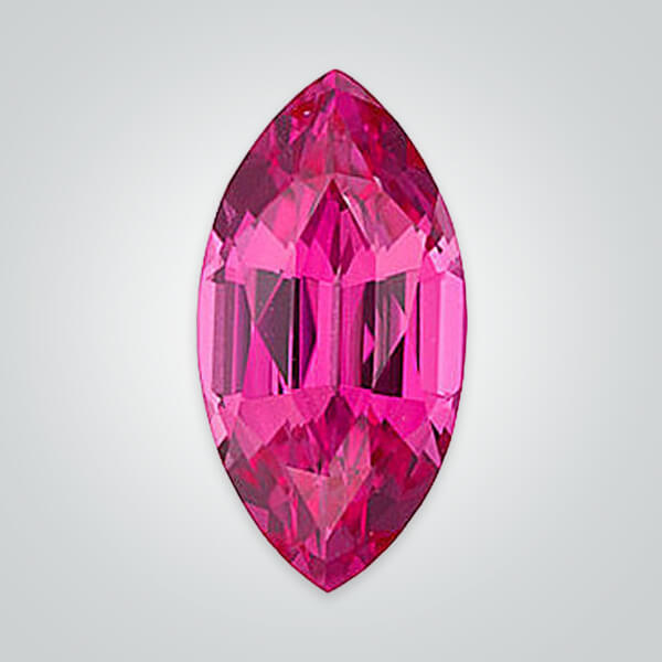 Synthetic Gemstones Pulled Pink Tourmaline, Marquise