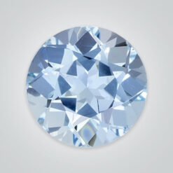 Lab Created Aquamarine Light# 104, Round