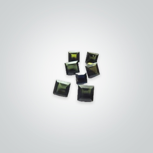 Synthetic Gemstones Dark Green Tourmaline# 152, Square