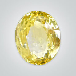 Lab Created Pulled Czochralski Yellow Sapphire, Oval
