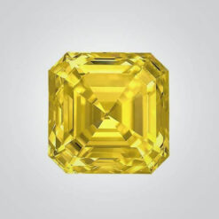 Cubic Zirconia Yellow, Asscher