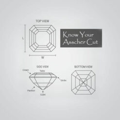 Cubic Zirconia Red, Asscher