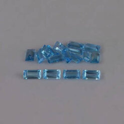 Cubic Zirconia Blue Topaz, Baguette