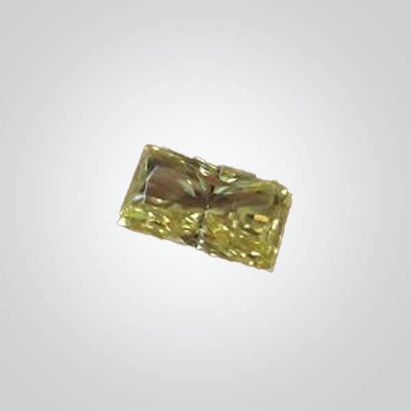 Cubic Zirconia Canary Yellow AAA, Baguette