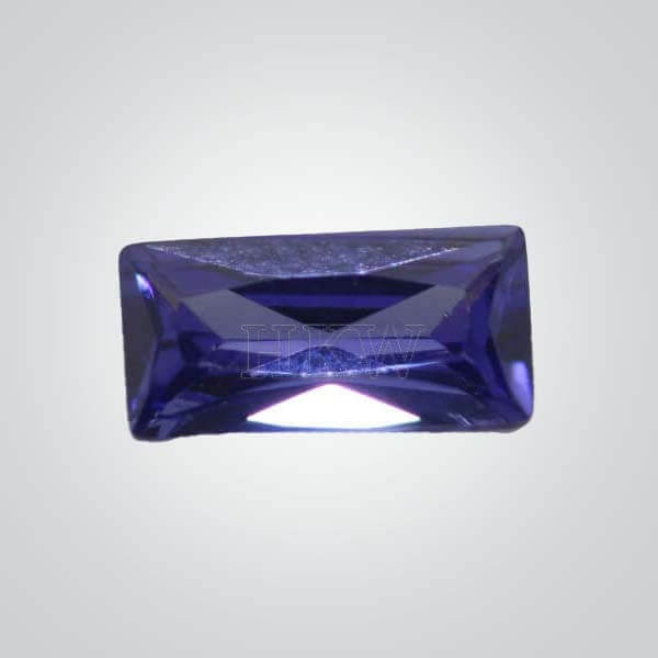 Cubic Zirconia Tanzanite, Baguette