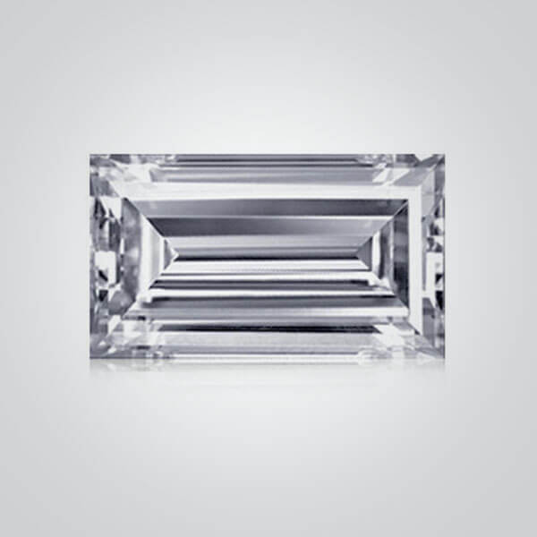 Cubic Zirconia White Diamond 6A, Straight Baguette