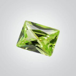 Cubic Zirconia Apple Green, Baguette