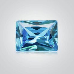 Cubic Zirconia Aquamarine, Baguette
