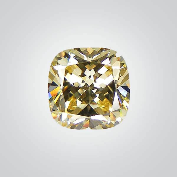 Cubic Zirconia Canary Yellow AAA, Cushion