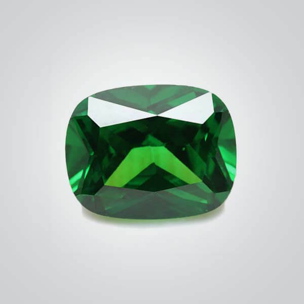 Cubic Zirconia Green, Cushion