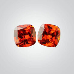 Cubic Zirconia Orange, Cushion
