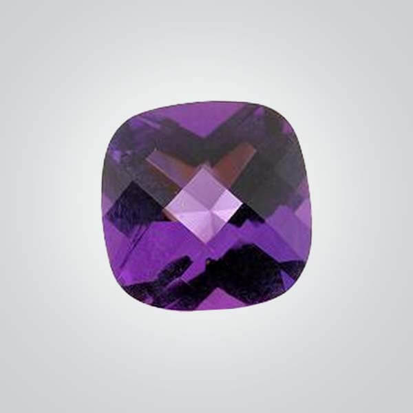 Cubic Zirconia Amethyst, Cushion