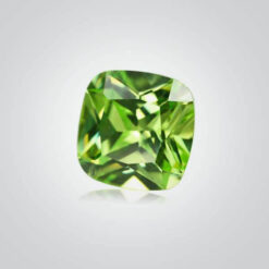 Cubic Zirconia Apple Green, Cushion