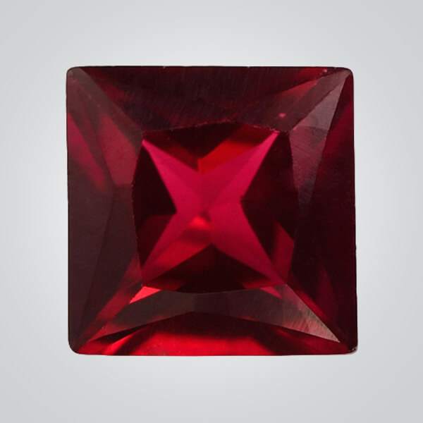 Lab Created Garnet# 8, Square