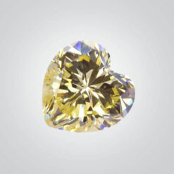 Cubic Zirconia Canary Yellow AAA, Heart