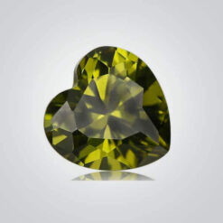 Cubic Zirconia Olive, Heart