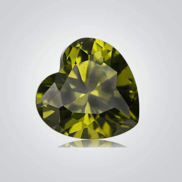 Cubic Zirconia Olive, Heart
