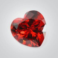 Cubic Zirconia Red, Heart