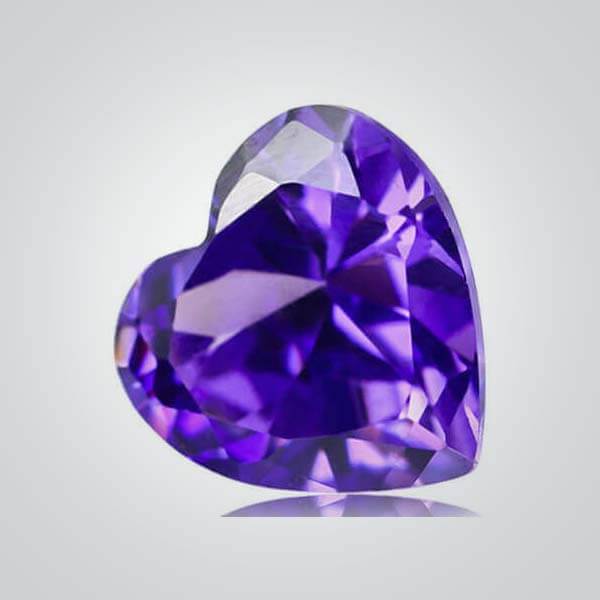 Cubic Zirconia Violet, Heart