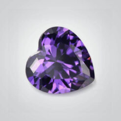 Cubic Zirconia Amethyst, Heart