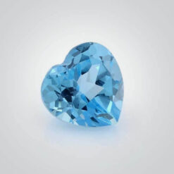 Cubic Zirconia Blue Topaz, Heart
