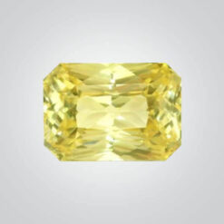 Cubic Zirconia Canary Yellow 6A, Octagon
