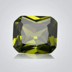 Cubic Zirconia Olive, Octagon
