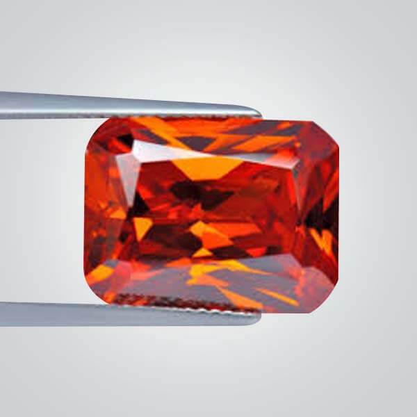 Cubic Zirconia Orange, Octagon