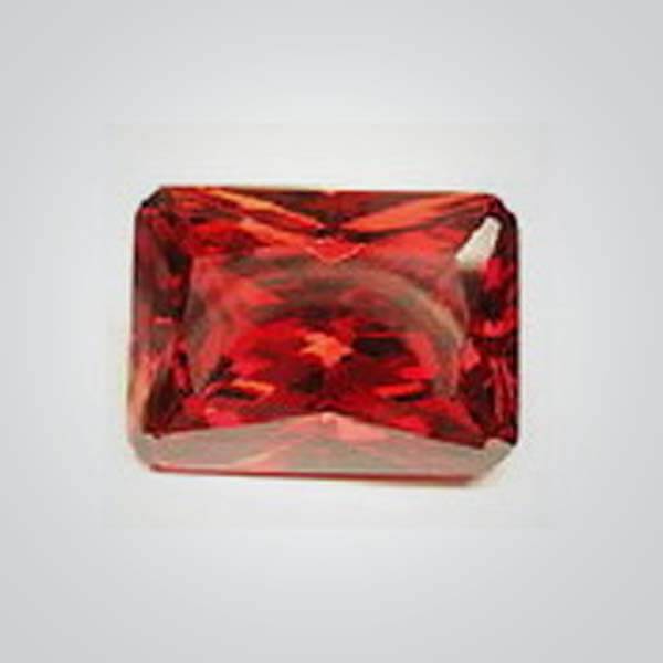 Cubic Zirconia Red, Octagon
