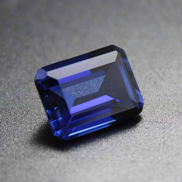 Cubic Zirconia Blue Sapphire, Octagon