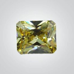 Cubic Zirconia Canary Yellow AAA, Octagon