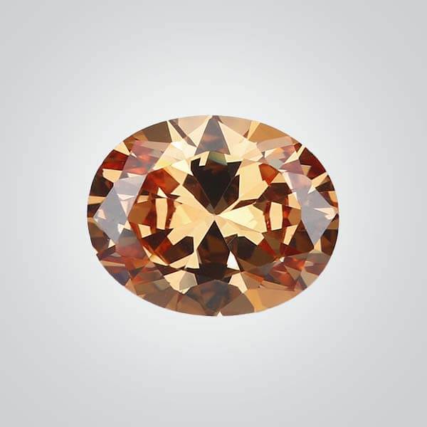 Cubic Zirconia Champagne, Oval