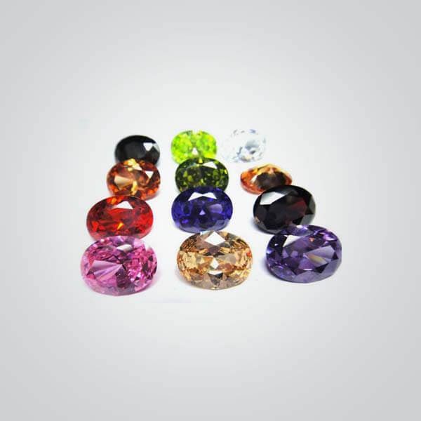 Cubic Zirconia Multi-Color Mixed Lot Normal, Oval