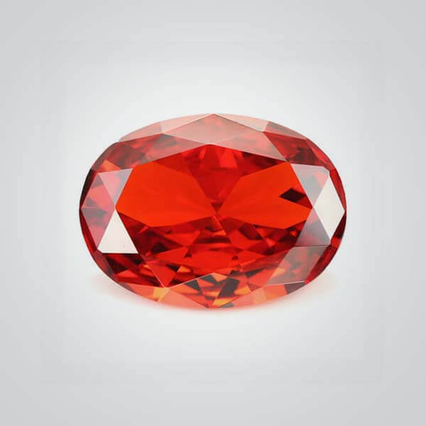 Cubic Zirconia Orange, Oval