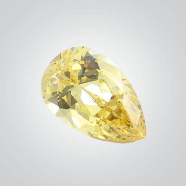 Cubic Zirconia Canary Yellow AAA, Pear