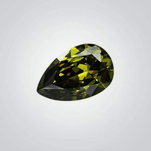 Cubic Zirconia Olive, Pear