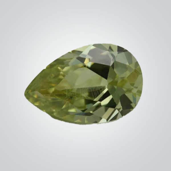 Cubic Zirconia Peridot, Pear