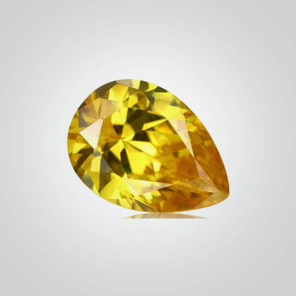 Cubic Zirconia Yellow, Pear