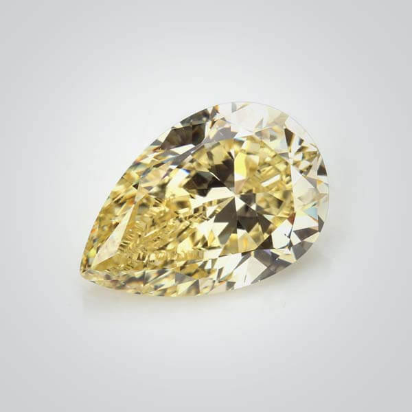 Cubic Zirconia Canary Yellow 6A, Pear