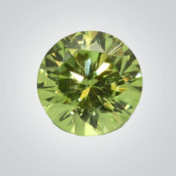Cubic Zirconia Peridot, Round