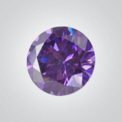 Cubic Zirconia Amethyst, Round
