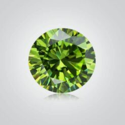 Cubic Zirconia Apple Green, Round