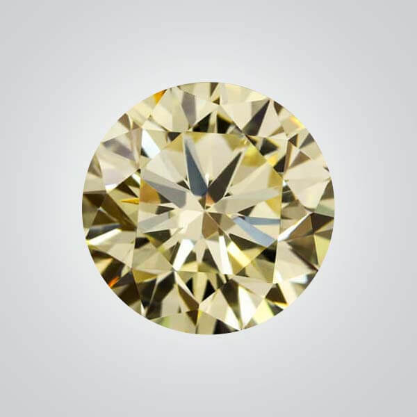 Cubic Zirconia Canary Yellow AAA, Round