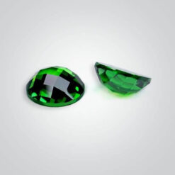 Cubic Zirconia Green, Round Rose Cut (Flat Bottom)