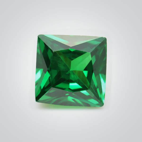 Cubic Zirconia Green, Square