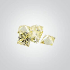 Cubic Zirconia Canary Yellow 6A, Square