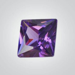 Cubic Zirconia Amethyst, Square