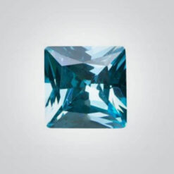 Cubic Zirconia Aquamarine, Square