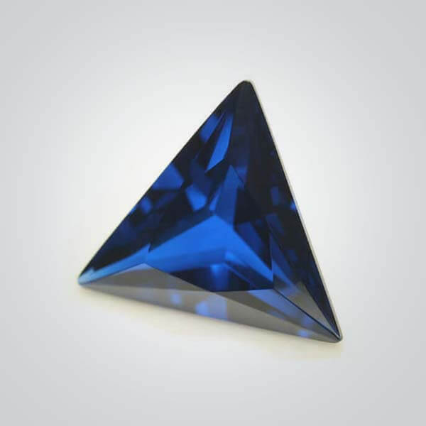 Cubic Zirconia Blue Sapphire, Triangle