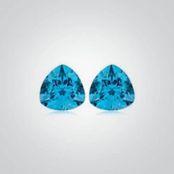 Cubic Zirconia Swiss Blue Topaz, Trillion